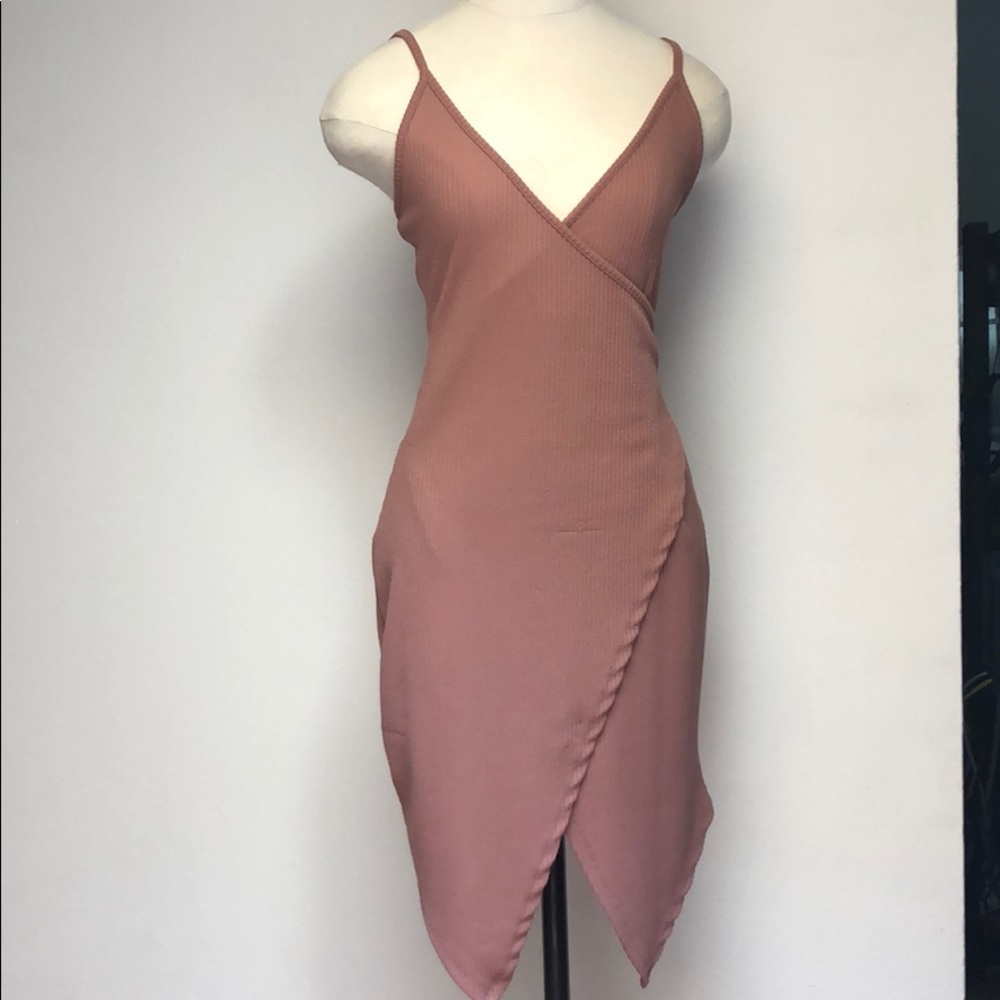 Cute Mauve Dress with Slit